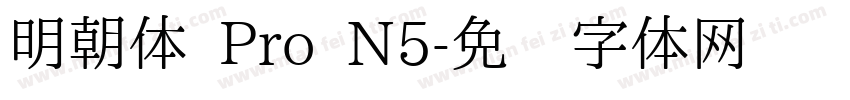 明朝体 Pro N5字体转换